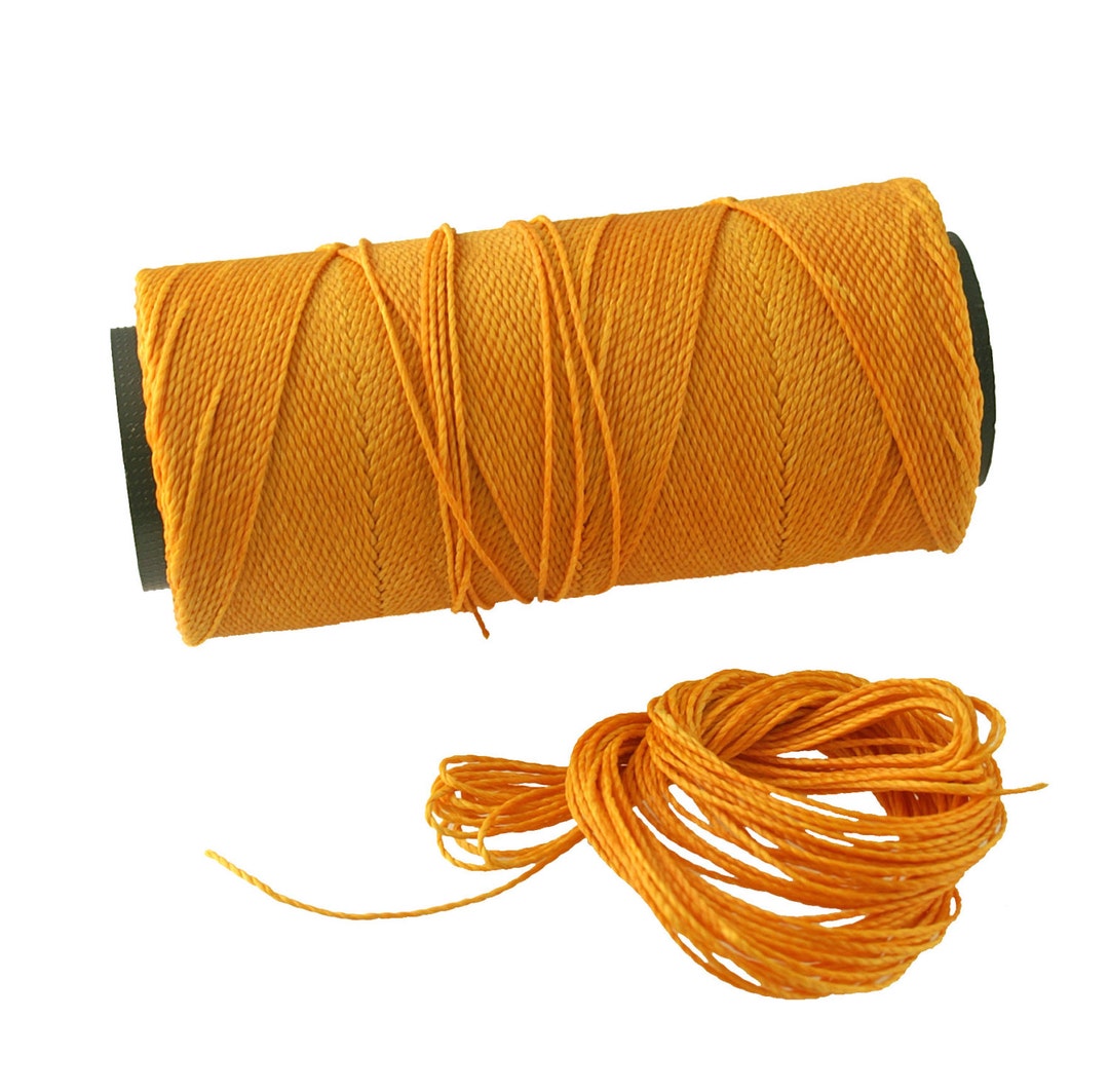 Sunburst Orange: Waxed Polyester Cord, 1mm X Pack of 25 Feet (8.33 ...