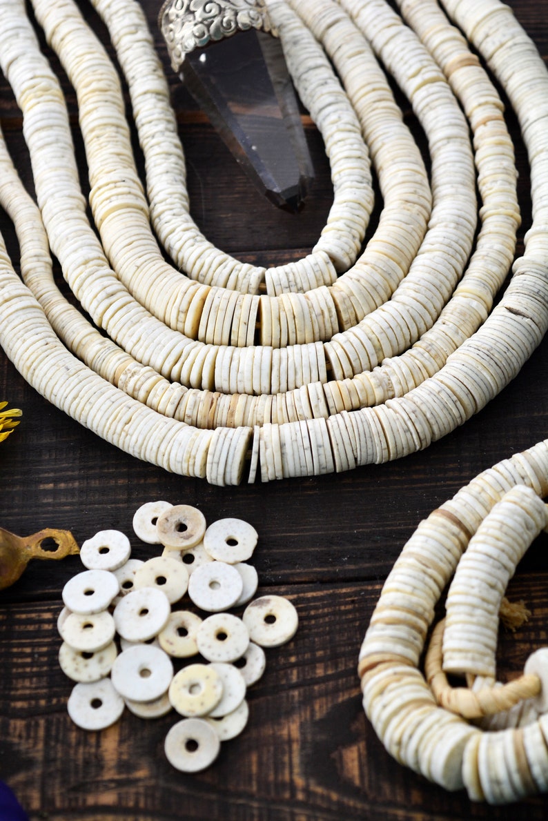 Ostrich Eggshell Beads Natural Cream White Ostrich Egg Shell Etsy