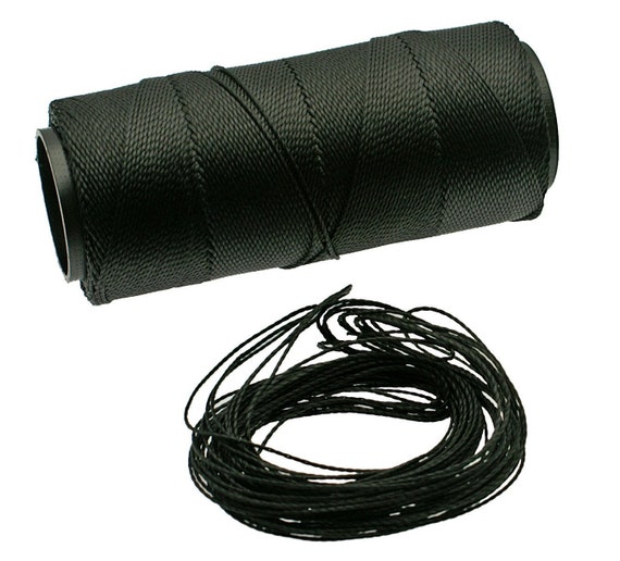 Black: Waxed Polyester Cord, 1mm X Pack of 25 Feet 8.33 Yards or