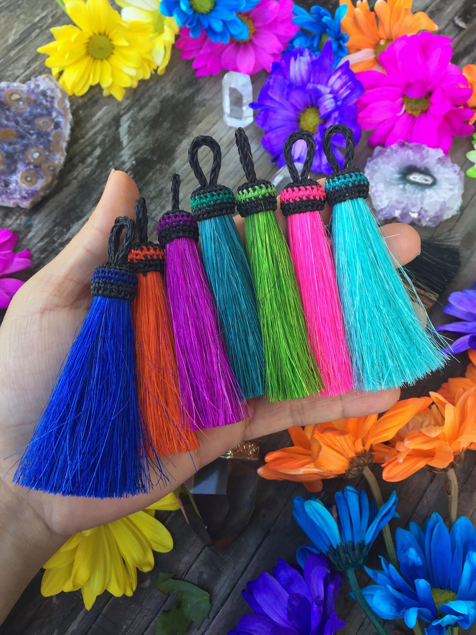 Bold Rustic Horse Hair Tassels 3.5 x 1pc / Handmade Etsy