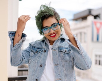 Classic Rectangle Reading Glasses with Blue Light Blocking with UV Protection, Large, Ultra Lightweight for Men & Women
