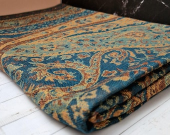Warm scarf with paisley pattern, fine scarf, soft neckerchief for women