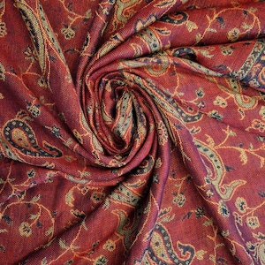 Warm scarf with paisley pattern, fine scarf, soft neckerchief for women