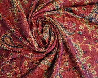 Warm scarf with paisley pattern, fine scarf, soft neckerchief for women