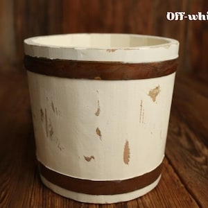 Cubo rústico de madera para fotografía de recién nacidos – Accesorio vintage hecho a mano – Cuenco natural para fotos de bebés – Decoración para habitación infantil – Regalo para baby shower