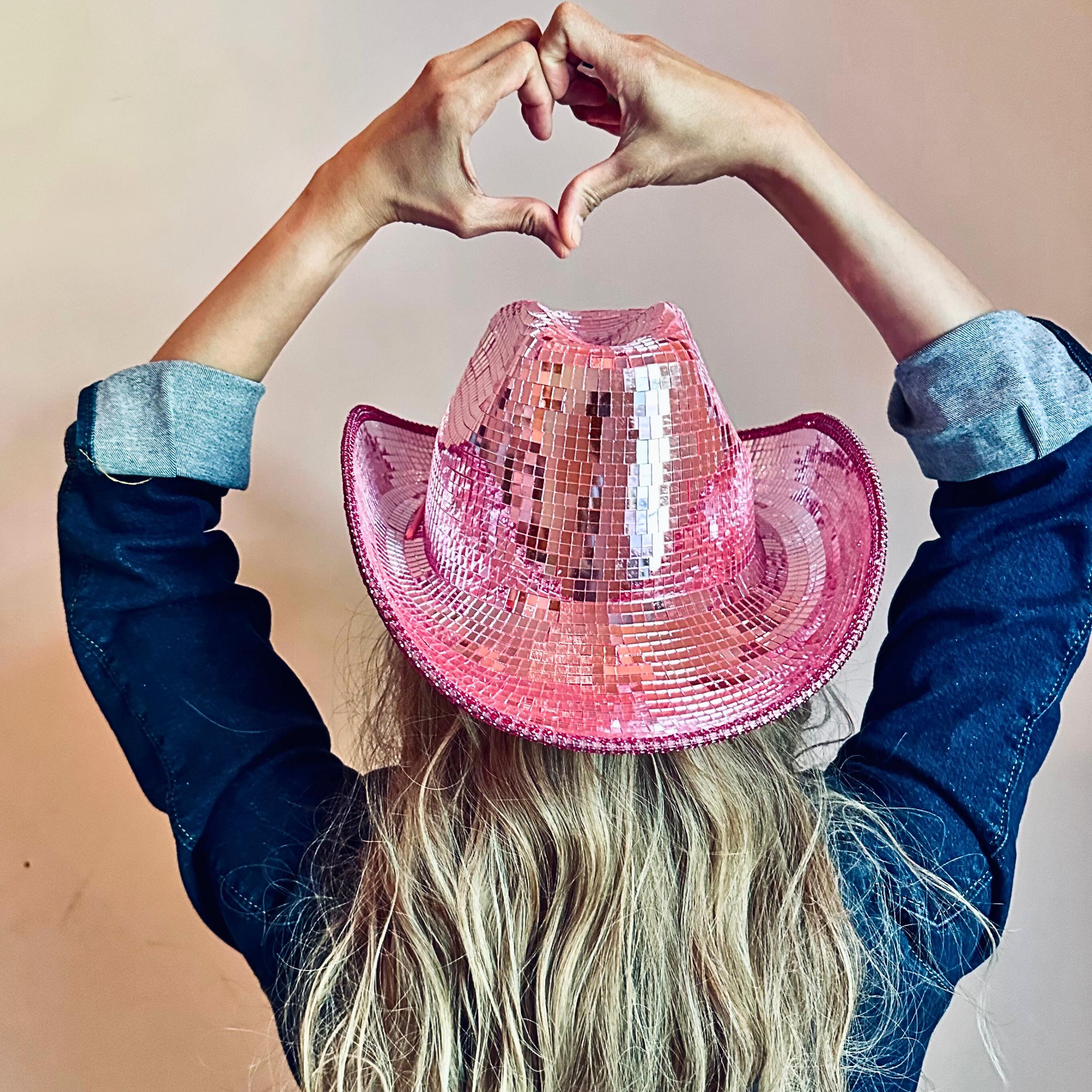 Preppy Sparkly Cowboy Hat for Women - Disco Ball Sequins Bachelorette Party Disco Ball Cowboy Hat: Sparkly Bachelorette Concert Hat - Etsy main image 4