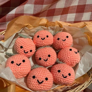 Handmade Crocheted Peach: Sweet Amigurumi Plush