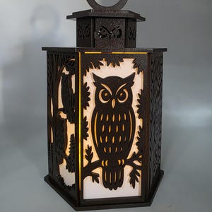 Lamp Candle Holder Owl Opener Lantern Decoration - Digital Download SVG/AI