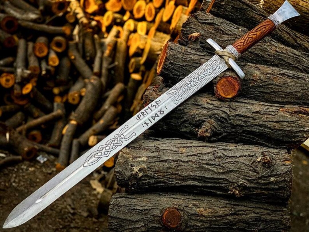 Viking Ritual Sword Hand Forged Custom Viking Sword: Norse Cosplay Sword With Scabbard - Etsy