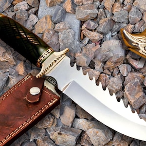 Handmade Tanto Knife: High Carbon Steel, Paracord Grip - Bushcraft, Survival