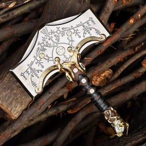 Handmade Viking Thor Hammer: Engraved Mjölnir Axe, Nordic War Collectible