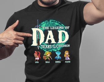 Personalized Gifts For Father&#39;s Day, The Legend Of Dad, Tear of the Kingdom, Magical Dad T-Shirt, Custom Legend Of Zelda Shirt, Dad Shirt