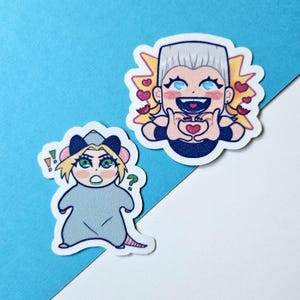 French Lover Boy and Lil Ratlyne JJBA Glitter Vinyl Sticker