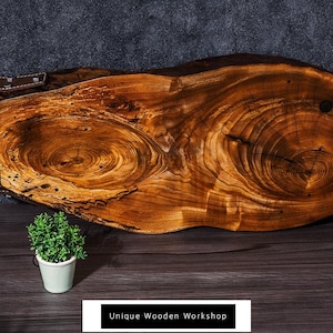 Unique Cutting Board with a Genuine Leather Handle