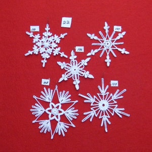 PDF Patterns for 5 Crocheted Snowflakes - set 22