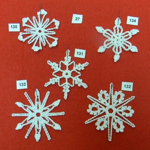 PDF Pattern for 5 Crocheted Snowflakes - set 27
