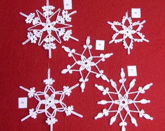 PDF Crocheted Snowlake Patterns - SALE- YOU Choose 10 sets