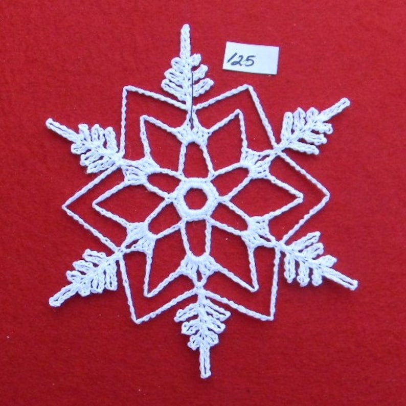 PDF Pattern for 5 Crocheted Snowflakes set 25 Etsy