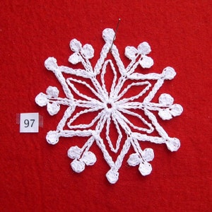 PDF Pattern Set for 5 Crocheted Snowflakes set 20 image 2