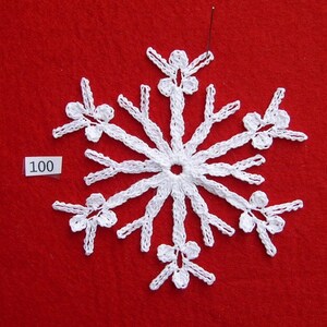 PDF Pattern Set for 5 Crocheted Snowflakes set 20 image 4