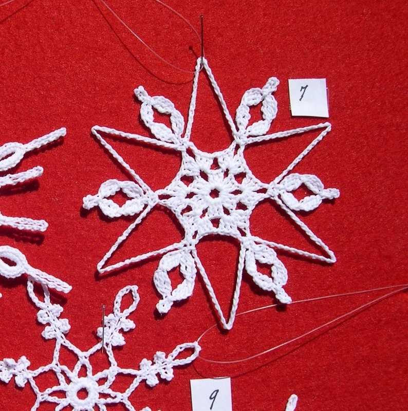 PDF Patterns for 5 Crochet Snowflakes - Set 2 - Etsy