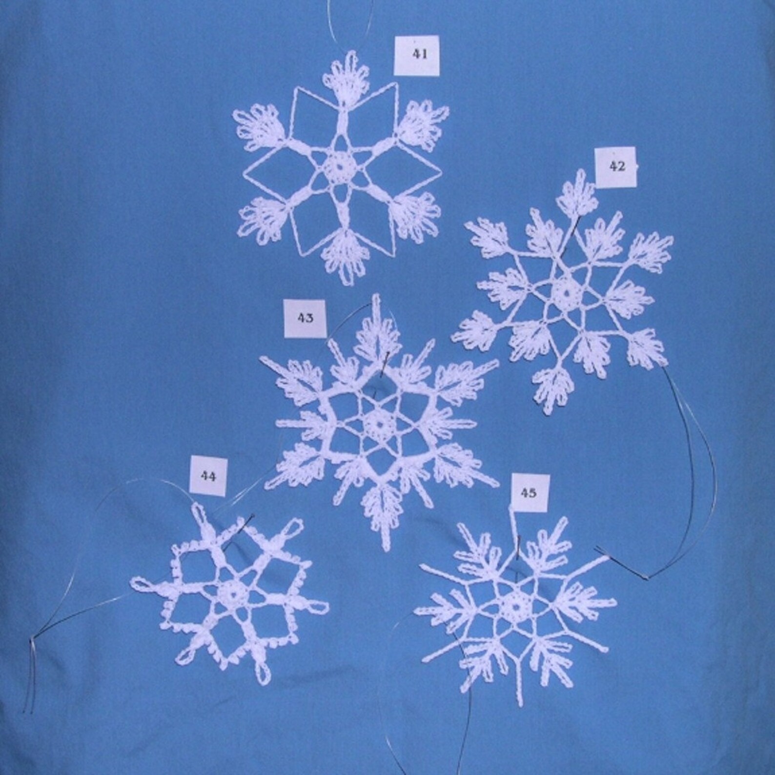PDF Patterns for 5 Crocheted Snowflakes - Set 9 - Etsy