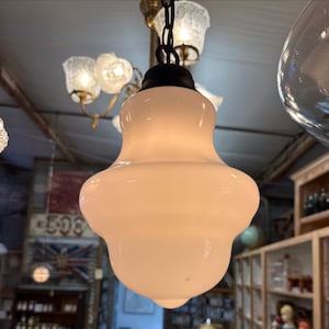 Contemporary Glass Schoolhouse pendant Light Fixture