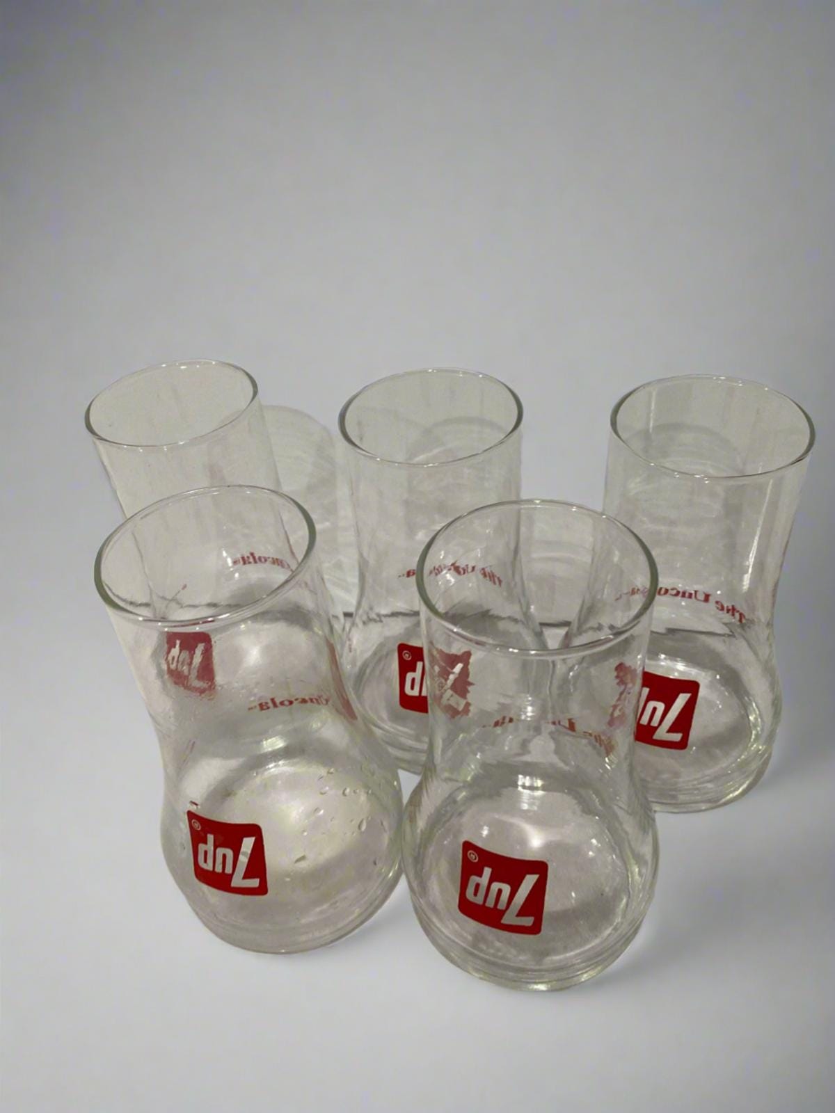 ヴィンテージ 7UP「The Uncola」逆さグラス 5個セット - Etsy 日本