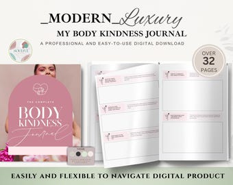 My Body Kindness Journal | Body Positivity PDF | Self-Love & Wellness Prompts | Mental Health Journal | Printable | Instant Download