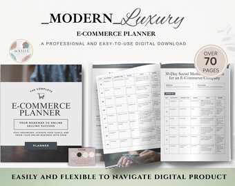 Ecommerce Planner PDF | Small Business Organizer | Online Store Planner | Digital Business Tracker | Printable Shop Planner Instant Download