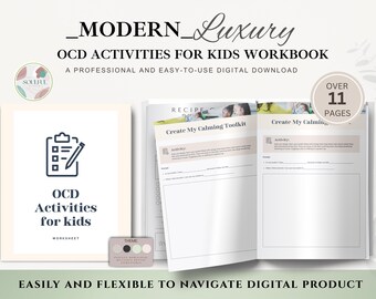 OCD Activities for Kids | Printable Mental Health Worksheets | Child Anxiety Tools | CBT-Based Coping Skills PDF | Therapy Activities