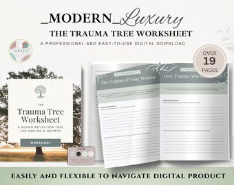 The Trauma Tree Worksheet PDF | Printable Therapy Tool | Trauma Healing Resource | Counseling Worksheet | Mental Health | Instant Download