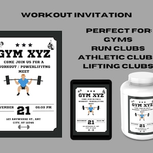 Fitnessstudio-Einladung für Unternehmen