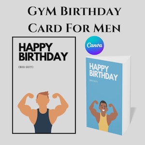 Cartão de aniversário para rapazes/filhos/irmãos/namorados da academia