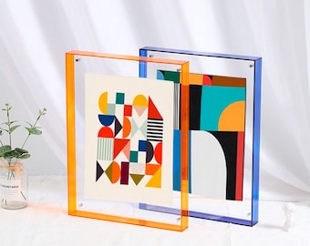 Dopamine acryllijst – fotolijst neon – kleurrijke posterlijst – aangepaste muur- of tafeldisplay – helder modern interieur