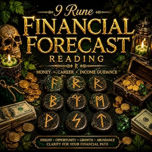 9 Rune Zukunftsausblick • lesen • Geld, Karriere & Einkommens Anleitung • Reichtum Einblicke • Gleicher Tag