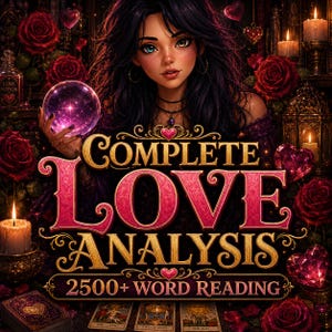 Complete Love Analysis • Who, What, Where, How and Why Of Your Love Life • Tarot, Lenormand & Oracle Reading • 2500+ Words
