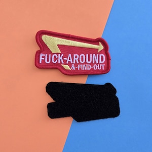 Funny Embroidered Hook & Loop Patch, For Jackets and Backpacks