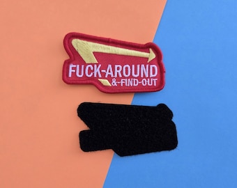Funny Embroidered Hook & Loop Patch, For Jackets and Backpacks