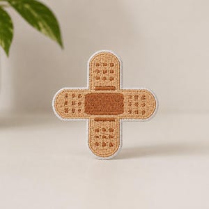 Band-Aid Embroidered Iron On Patch: Medical Applique
