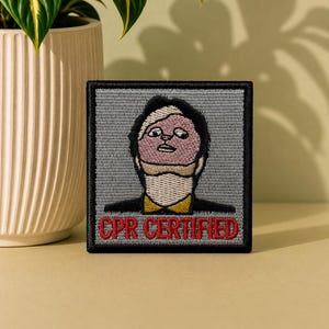 CPR Certified Funny Embroidered Hook & Loop Patch