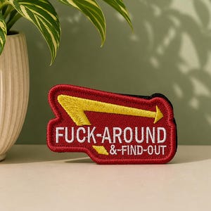 Funny Embroidered Hook & Loop Patch, For Jackets and Backpacks
