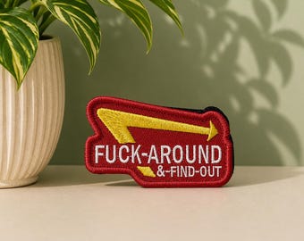 Funny Embroidered Hook & Loop Patch, For Jackets and Backpacks
