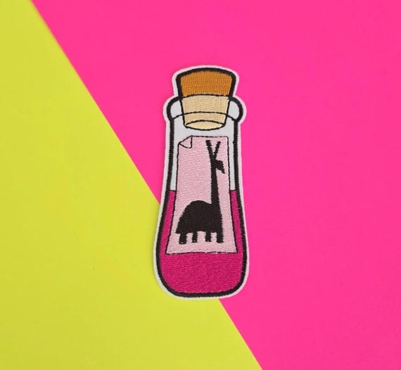 Llama Potion Embroidered Iron On Patch, iron on patch, llama patch, funny patch, meme patch, for jackets, for backpacks