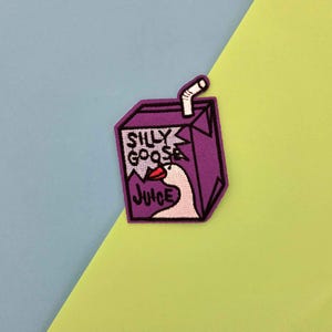 Silly Goose Juice - Embroidered Iron On Patch