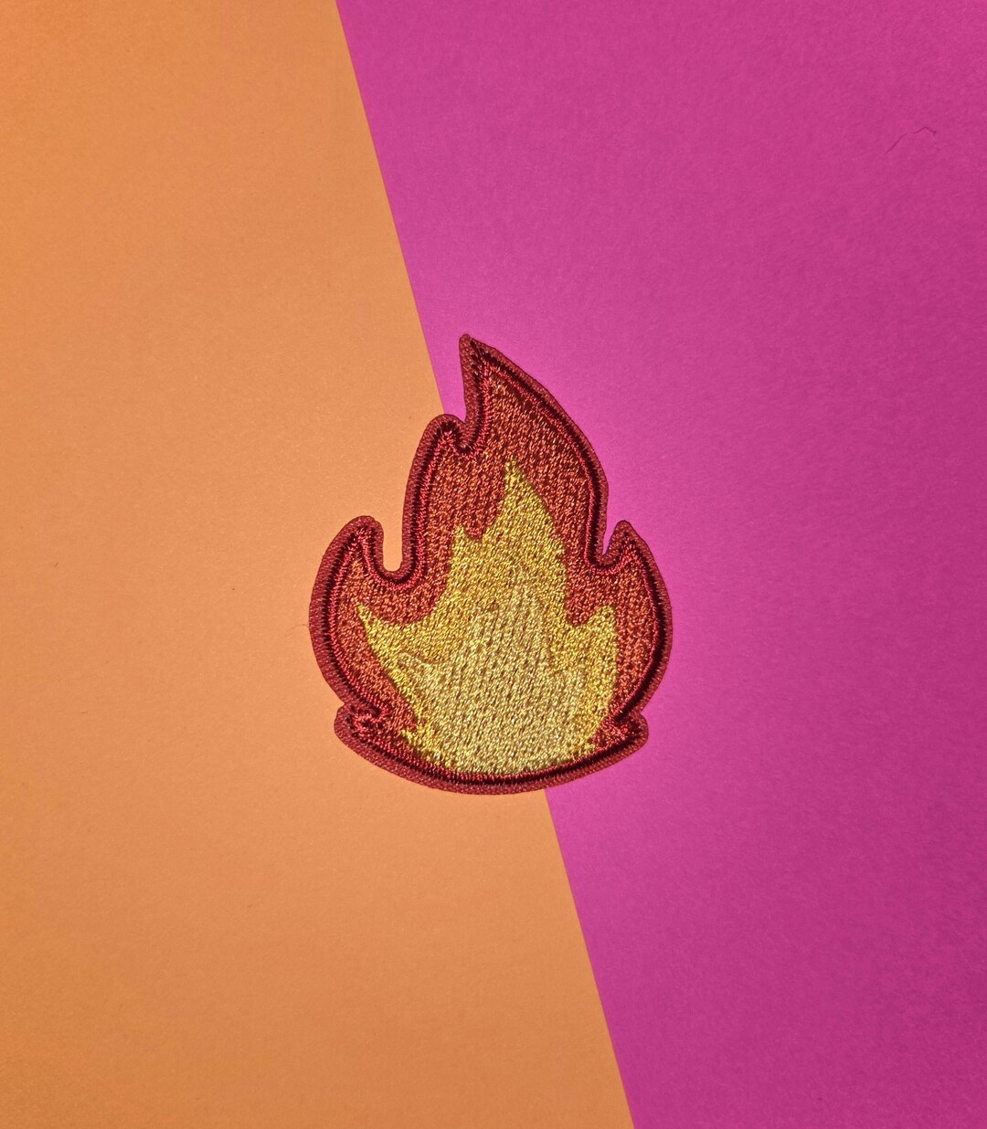 Fire Embroidered Iron on Patch, Flame Patch, Iron on Patch, Patch, for ...