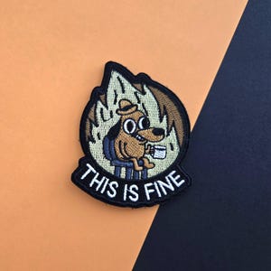 This is Fine Embroidered Velcro Patch, sew on patch, funny patch, dog, meme patch, for backpacks, for jackets