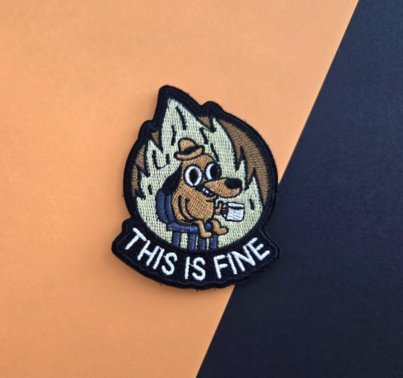 This is Fine Embroidered Velcro Patch, sew on patch, funny patch, dog, meme patch, for backpacks, for jackets
