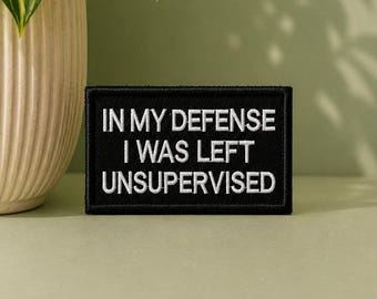 Left Unsupervised Embroidered Hook and Loop Patch