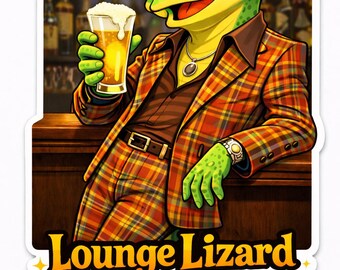Lounge Lizard Sticker – Flirty Pick Up Line Decal, Adult Humor Vinyl Sticker